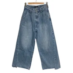 美品 24SS JOURNAL STANDARD ジャーナルスタンダード 2タックワイドデニムパンツ 24030400705210 サイズ36 ブルー レディース 古着 中古 USED