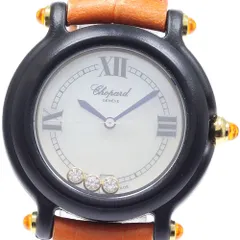 訳あり ショパール Chopard 27/7777 ビーハッピー 3Pダイヤ デイト クォーツ レディース 保証書付き_946662のサムネイル