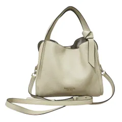美品 kate spade ケイトスペード ノット ミディアム クロスボディ ハンドバッグ ショルダーバッグ K6552 ライトベージュ レディース 古着 中古 USED