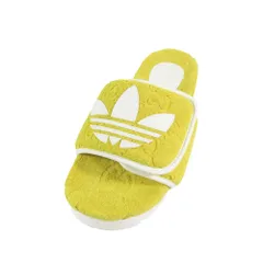 未使用 GUCCI × adidas グッチ アディダス GG 総柄 トレフォイル ロゴ プラットフォーム サンダル 靴 シューズ イエロー 37 レディース 古着 中古 USED