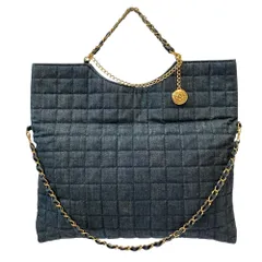 良品 INGEBORG インゲボルグ デニム キルティング チェーンショルダーバッグ インディゴ レディース 古着 中古 USED