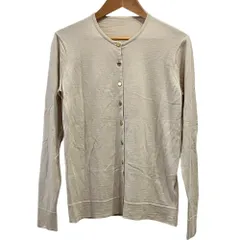 美品 MUSE de Deuxieme Classe ミューズ ドゥーズィエムクラス FF30 クルーネック カーディガン 38 ベージュ レディース 古着 中古 USED