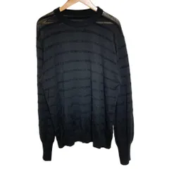 美品 MUSE de Deuxieme Classe ミューズ ドゥーズィエムクラス SHEER BORDER プルオーバー ニット カットソー ブラック レディース 古着 中古 USED