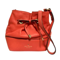 良品 kate spade new york ケイトスペード レザー ショルダーバッグ オレンジ レディース 古着 中古 USED