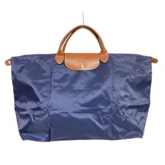 美品 LONGCHAMP ロンシャン プリアージュ L トートバッグ ブルー メンズ レディース 古着 中古 USED
