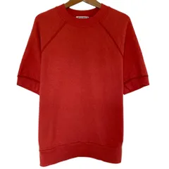 美品 BEAUTY＆YOUTH ビューティー＆ユース コットン ラグランショートスリーブ スウェットプルオーバー オレンジ レディース 古着 中古 USED