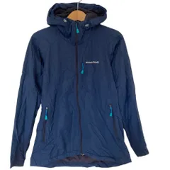 美品 mont bell モンベル ライトシェルパーカー パッカブル 1106562 サイズXS ネイビー レディース 古着 中古 USED