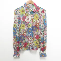 美品 KEITA MARUYAMA ケイタマルヤマ フラワープリント ロングスリーブ シアーブラウス シャツ サイズ1 マルチカラー レディース 古着 中古 USED