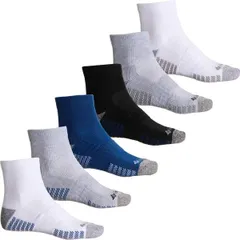コロンビア メンズ アンダーウェア 靴下 Columbia Sportswear Athletic Socks 6Pack Quarter Crew For Men BluGreyWhiteBlackのサムネイル