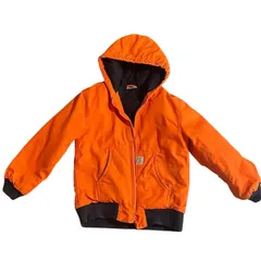 【難】Carhartt//アクティブパーカー//ボーイズ//ダック地・中綿//表記M（10-12）