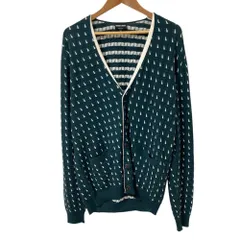 美品 GIORGIO ARMANI ジョルジオアルマーニ ニットカーディガン サイズ48 グリーン メンズ 古着 中古 USEDのサムネイル