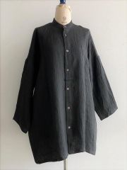 新品訳【慈雨 ジウ センソユニコ】薄手ドット柄 シャツブラウス 羽織り