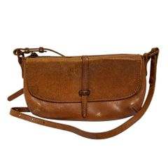 genten✨サコッシュ メッセンジャーバッグ フラップ キャメル