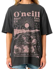 オニール レディース トップス Tシャツ ONeill Womens Chore Break Oversized TShirt Washed Black ブラックのサムネイル
