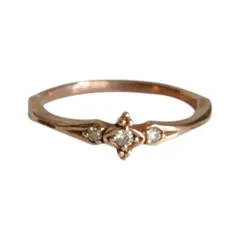 美品 agete アガット K10 ピンキーリング 指輪 アクセサリー 箱付き 3号 イエローゴールド レディース 古着 中古 USED