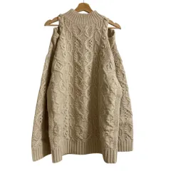 美品 ME＆ME COUTURE ミー＆ミークチュール デイシー カットアウトケーブルミニワンピース 121460023 サイズF アイボリー レディース 古着 中古 USED