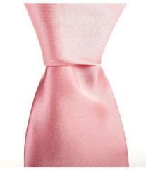 ステファノリッチ ネクタイ プリーツタイ 無地 ピンク 光沢 美品