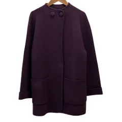 美品 J&M DAVIDSON ジェイアンドエムデヴィッドソン ウール ニット コート Ｓ パープル レディース 古着 中古 USEDのサムネイル