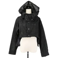 美品 Yohji Yamamoto collections ヨウジヤマモト コレクションズ フード付き ショート ジャケット FZ-J60-011 サイズ1 ブラック レディース 古着 中古 USEDのサムネイル