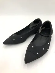RANDA ランダ PP35035 パールフラット パンプス size22.5cm/黒 ■■ レディース