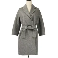 新品同様 'S Max Mara Sマックスマーラ クチートアマーノ ウール リバーコート 34 グレー レディース 古着 中古 USED