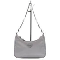 美品 PRADA プラダ RE-NYLON Re-Edition 2005 ショルダーバッグ 1BH204 ライトブルー レディース 古着 中古 USED