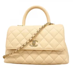 シャネル(Chanel) シャネル ハンドバッグ ココハンドル キャビアスキン ベージュ シャンパン 2wayバッグレディース