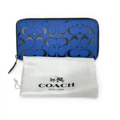 COACH コーチ 長財布 アコーディオン ウォレット ラウンドファスナー シグネチャー CA298