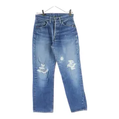 Levi's (リーバイス) 60s～70s BIG E 過渡期 平行ステッチ 足長R ズレカン 均等V ボタン裏6 デニム ジーンズ パンツ インディゴ