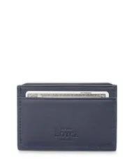 ロイス レディース アクセサリー 財布 レザー ROYCE New York Leather RFIDBlocking Executive Slim Credit Card Case Navy Blue ネイビー