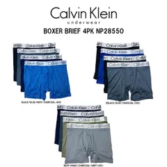 Calvin Klein(カルバンクライン)ck ボクサーパンツ ボクサーブリーフ 前閉じ ロゴ ストレッチ 4枚組 セット メンズ 下着 インナー 男性用 NP2855O