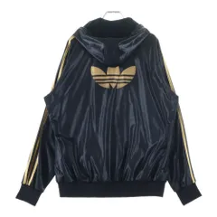 adidas (アディダス) フーデッド トラックジャケット ブラック 931001