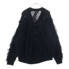 LAD MUSICIAN (ラッドミュージシャン) 24SS Low Gauge Fringe Cardigan ローゲージフリンジカーディガン フリンジ加工ニットカーディガン 2125-021 ブラックのサムネイル