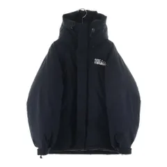 FIRST DOWN (ファーストダウン) フロントエンブロイダリーデザイン フーデッド ジップアップ ダウンジャケット ブラック 223-1514のサムネイル