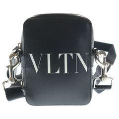 t31【未使用級】ヴァレンティノ レザー ブラック VLTN ショルダー 