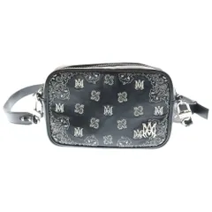 AMIRI (アミリ) バンダナ刺繍 ペイズリー カメラバッグ ショルダーバッグ ブラック AMBGCM1006