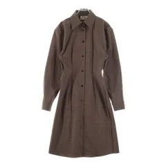 Acne Studios (アクネ ストゥディオズ) チェック総柄 ロング丈 フレア シャツワンピース ブラウン レディース FN-WN-DRES000221A20133のサムネイル