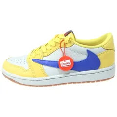 NIKE (ナイキ) ×TRAVIS SCOTT WMNS AIR JORDAN 1 RETRO LOW OG CANARY DZ4137-700 トラヴィススコット ウィメンズ エアジョーダン1 ローカットスニーカー イエロー US8/25.0cm