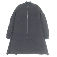 美品□RICK OWENS DRKSHDW リックオウエンス ダークシャドウ Fishtail Parka 中綿入り ロングボンバージャケット コート ブラック XS イタリア製 メンズのサムネイル