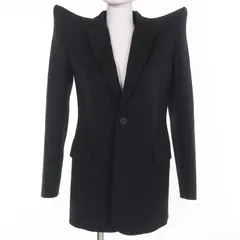 未使用品☆BALENCIAGA バレンシアガ 20AW 642191 ウール100％ パワーショルダー パゴダジャケット ブラック 34 イタリア製 正規品 レディースのサムネイル