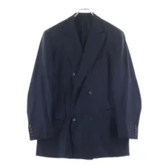 Salvatore Ferragamo (サルヴァトーレ フェラガモ) Lana Wool Tailored Jacket ラナウール ダブルブレスト テーラードジャケット ネイビー G7442AQのサムネイル