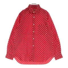 CDG (シーディージー) AD2019 ドット総柄 長袖ボタンシャツ レッド SZ-B003のサムネイル