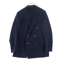 OLD ENGLAND (オールドイングランド) Wool Tailored Jacket ウール ダブルブレスト テーラードジャケット ネイビー 520-91410008