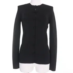 極美品☆BALENCIAGA バレンシアガ 620997 ロゴ入り 長袖ニット カーディガン ブラック M イタリア製 正規品 レディースのサムネイル