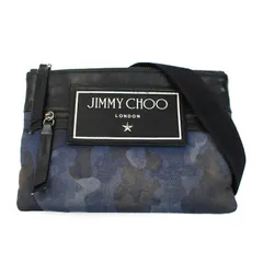JIMMY CHOO ジミーチュウ カモフラージュ デニム  ショルダーバッグ ネイビー KIMI-CDJ-0097 メンズ 中古のサムネイル
