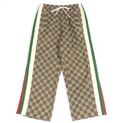Q722 S グッチ イタリア製 アディダスコラボ GG総柄 パンツ メンズ