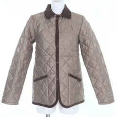 極美品◇LAVENHAM ラベンハム ロゴボタン コーデュロイパイピング キルティング ジャケット ブラウン 38 英国製 正規品 レディースのサムネイル