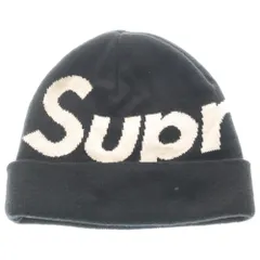SUPREME (シュプリーム) 21AW Big Box Logo Beanie ビッグボックスロゴ ビーニー 帽子 ブラック/ホワイト