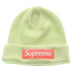 SUPREME (シュプリーム) 17AW ×NEW ERA Box Logo Beanie ニューエラ ボックスロゴビーニー 帽子 グリーン/ピンク G2905232017