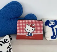 ハローキティ チェック柄 ポーチ バッグ